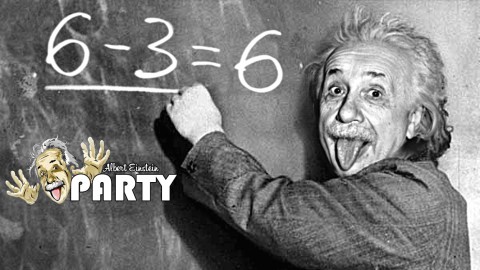 Albert Einstein sale de fiesta