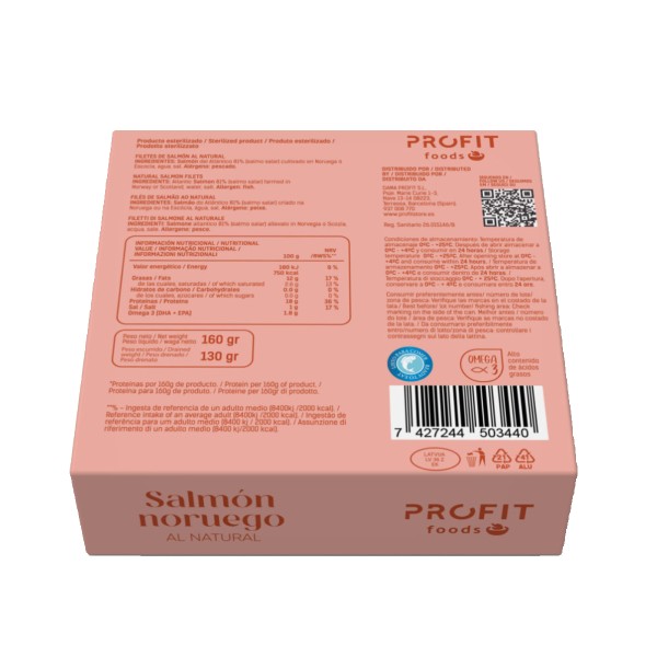 Salmon Noruego al Natural - 160 gr