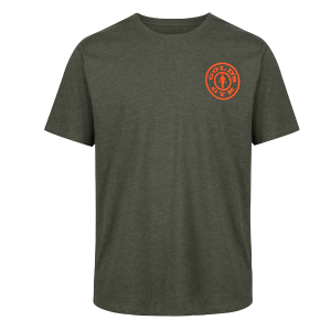 GGTS001 - T-Shirt Logo Chest Army Marl/Orange - Camiseta Gold Gym Army