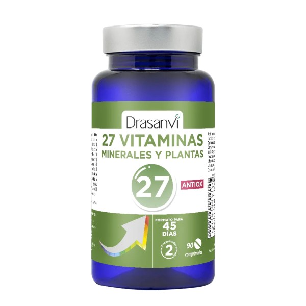 27 Vitaminas, Minerales y Plantas Antiox - 90 tabls.