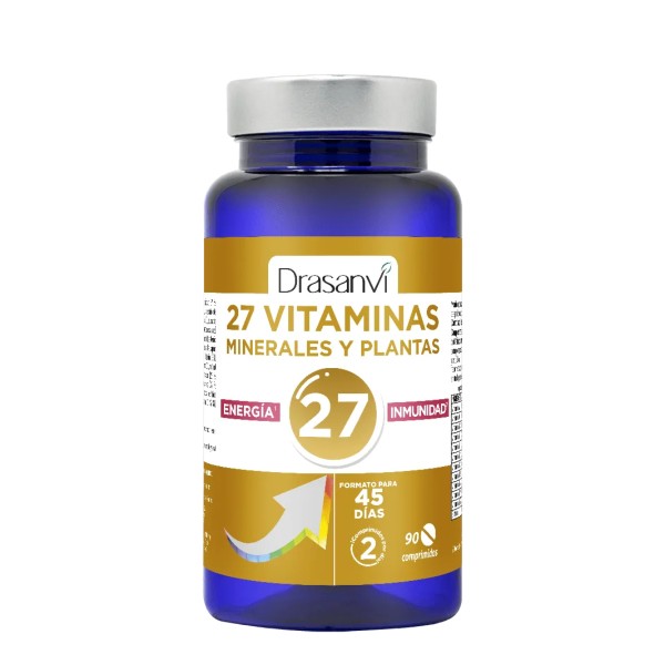 27 Vitaminas, Minerales y Plantas Energia Inmunidad - 90 tabls.