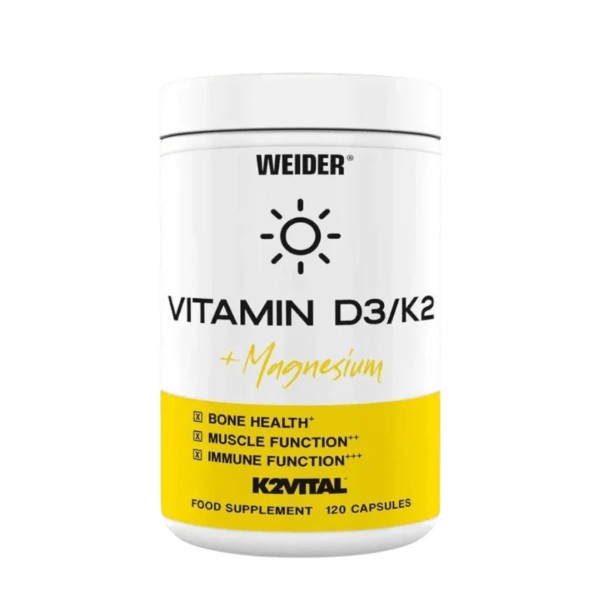 Vitamin D3/K2 + Magnesium - 120 caps.