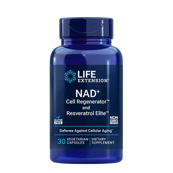 NAD+ Cell Regenerator and Resveratrol Elite - 30 vcaps.
