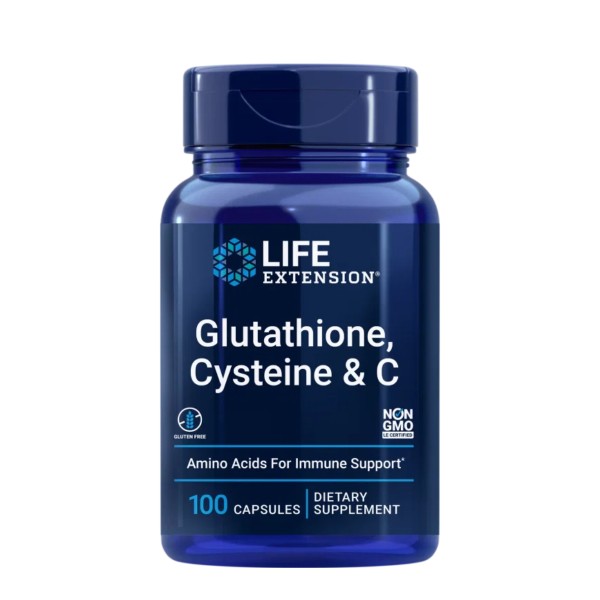 Glutathione, Cysteine & C - 100 caps.