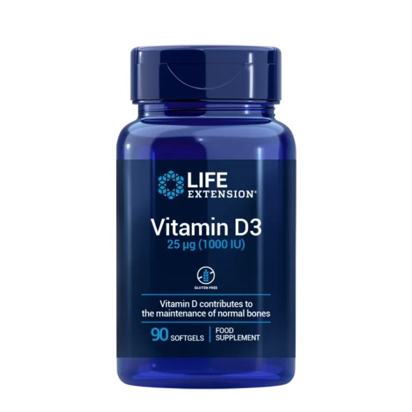 Vitamin D3 25 microgr (1000 IU) - 90 softgels