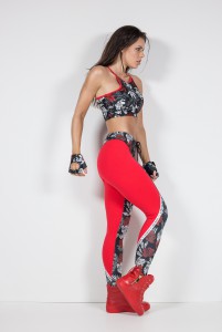FBL11034 Vermelho Blouse - Top LBM Floral 01