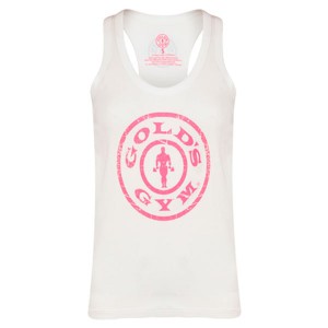 GGLVST-041 Camiseta Gold Gym chica Stronger than the boys Blanca