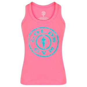 GGLVST-041 Camiseta Gold Gym chica Stronger than the boys Rosa