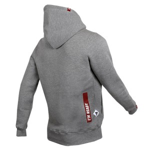 TTA - HOODIE 044/MELANGE - Sudadera Trec Nutrition Gris 01