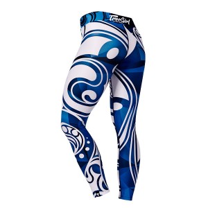 TRECGIRL 009 - LEGGINGS/BLUE-WHITE - Mallas Trec Nutrition Chica Azules