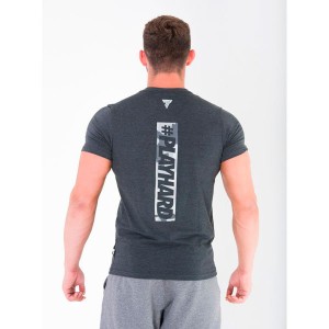 T-SHIRT - PLAY HARD 012 - CAMO - GRAPHITE MELANGE - Camiseta Trec Nutrition Gris