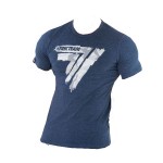 TW T-SHIRT PLAYHARD 014 CAMO NAVY MELANGE - Camiseta Trec Nutrition Azul