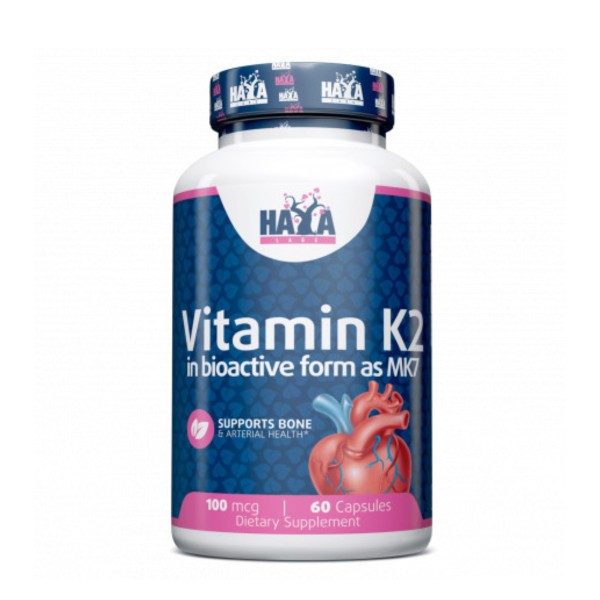 Vitamina K2-Mk7 100 mcg - 60 caps.