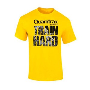 Camiseta Quamtrax Train Hard Amarillo