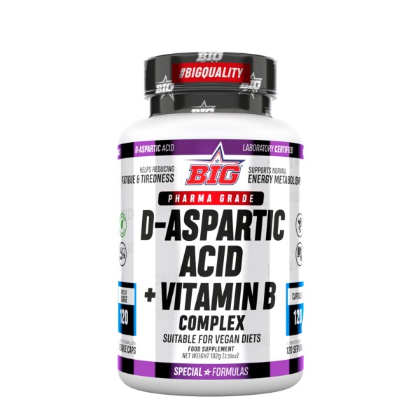 D-Aspartic Acid + B Complex - 120 caps.