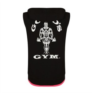 Ladies Sleeveless Hoodie - Black