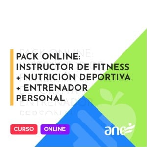 Pack Online: Instructor de fitness + Nutricion deportiva + Entrenador Personal