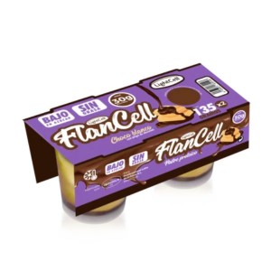 FlanCell Choco blanco con Sirope de Chocolate - 2 unid. x 120 gr