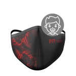 Mascarilla FITmask PRO Red Fractal - Ni&ntilde;o