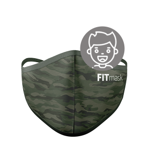 Mascarilla FITmask PRO Green Camo - Ni&ntilde;o