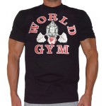 Camiseta Manga Corta World Gym Classic Negra